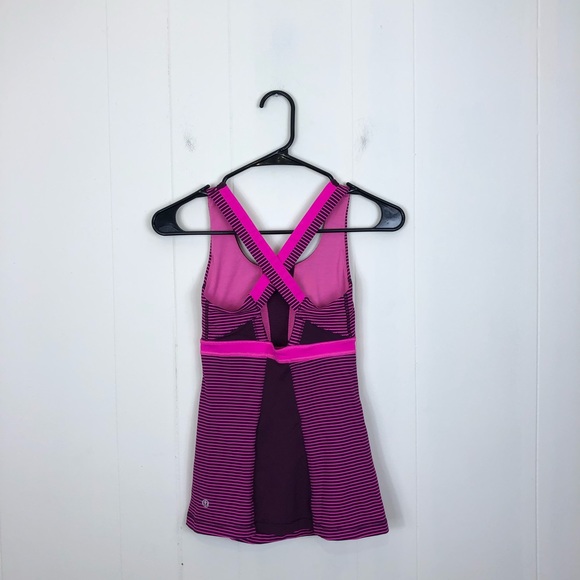 Lululemon Stuff your Bra Tank II Raspberry Plum Sz 4 - Picture 8 of 12